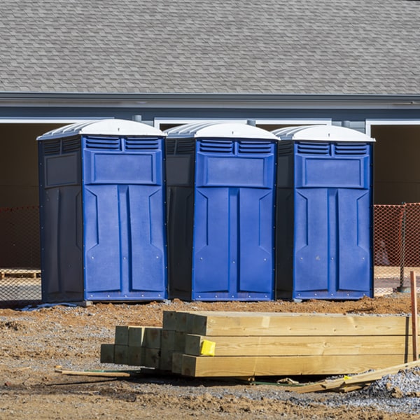 how often are the portable restrooms cleaned and serviced during a rental period in Gasconade MO